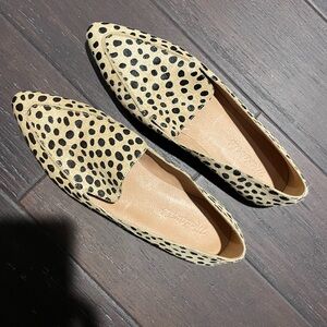 Madewell Tan and Black Spotted Loafers